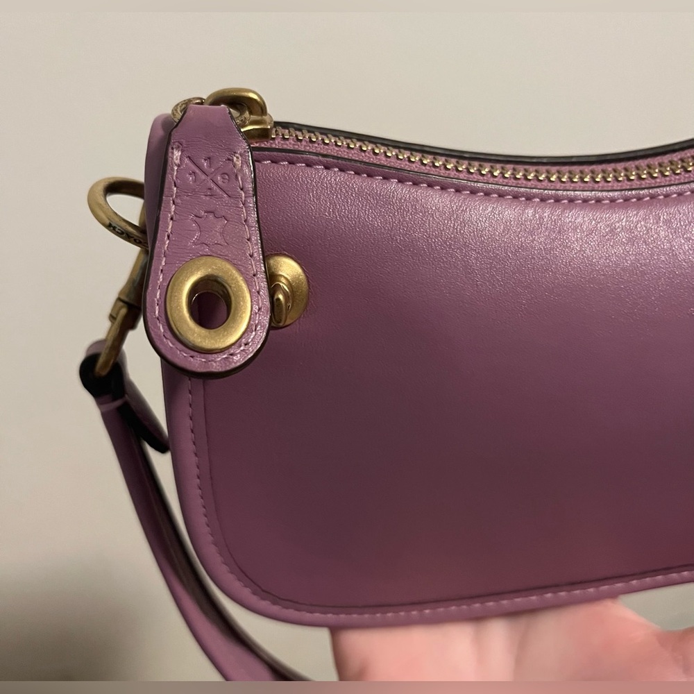 Coach Purple/Pink Leather Shoulder Bag - Picture 7 of 14
